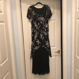 Beaded Evening Layered Dress